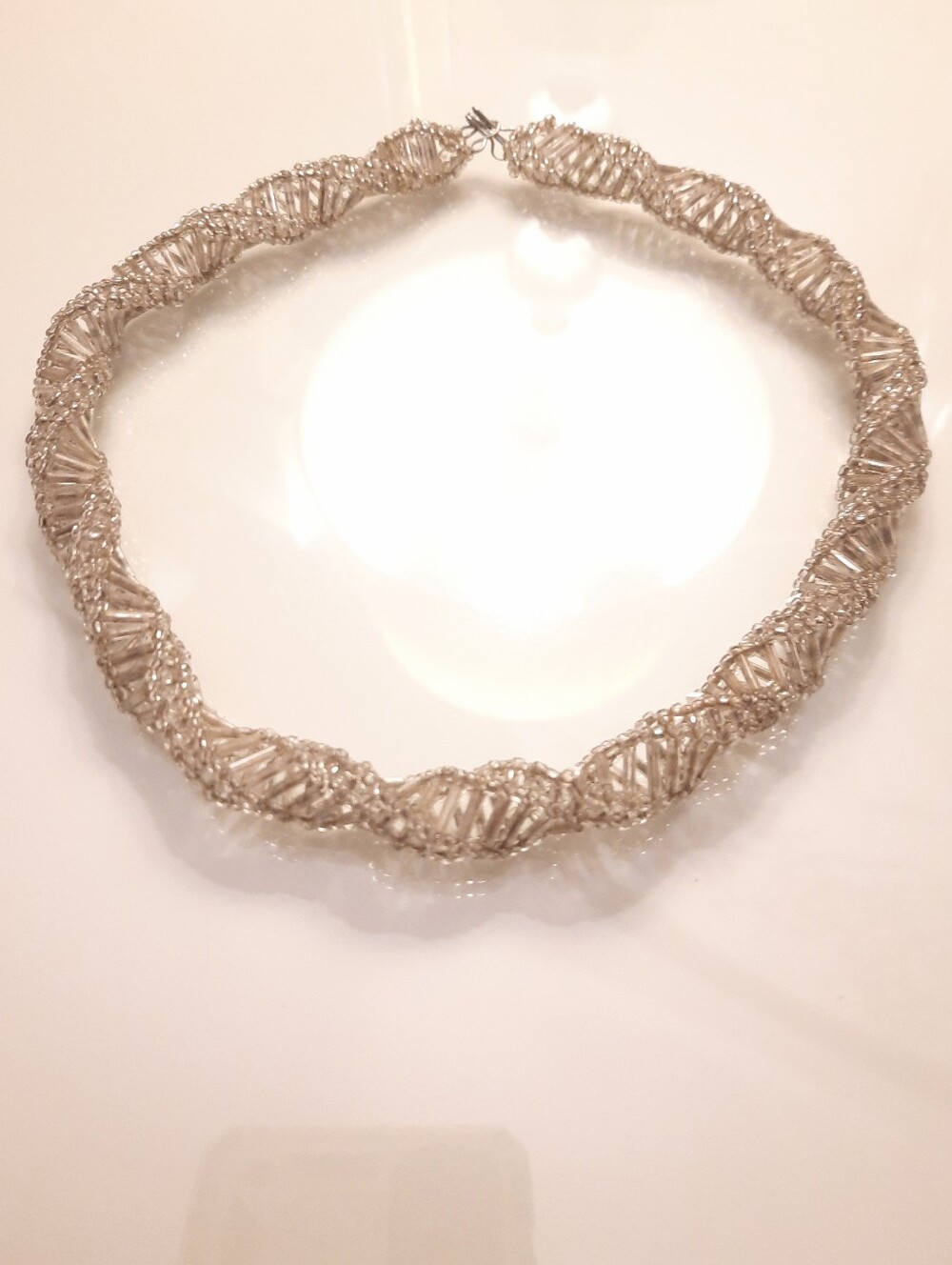 Silver Twisted Mesh Choker Necklace - Women Jewelry